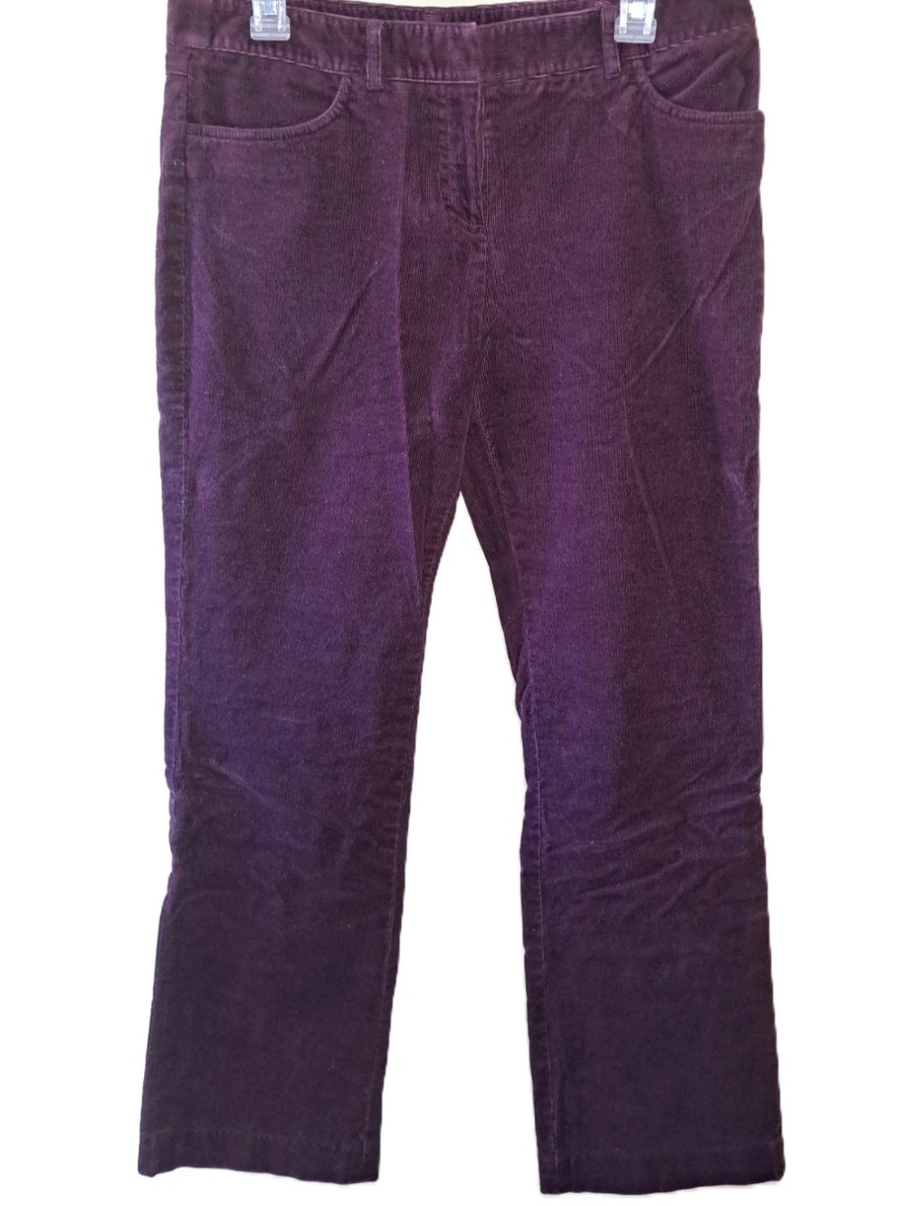 346 Brooks Brothers Women's Corduroy Pants in Deep Plum Lucia Fit.